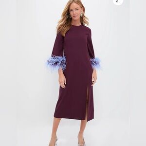 Tuckernuck Oxblood Feather Eleanor Dress size medium